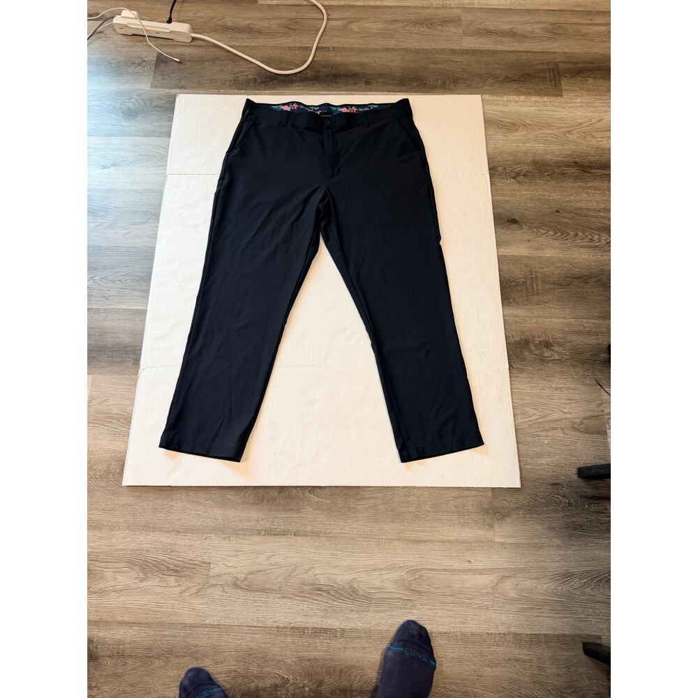 Birdie Bound Golf Pants Mens 38x30 Black Stretch Performance Casual